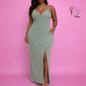 NWT Sage Green Maxi Dress